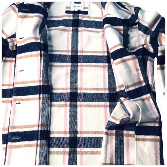 VIGOSS - Plaid Flannel Plus Size Shacket (Shirt + Jacket) Size 1 X NWOT - Picture 10 of 16